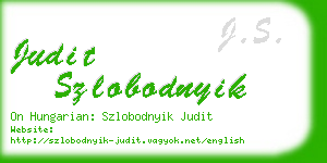 judit szlobodnyik business card